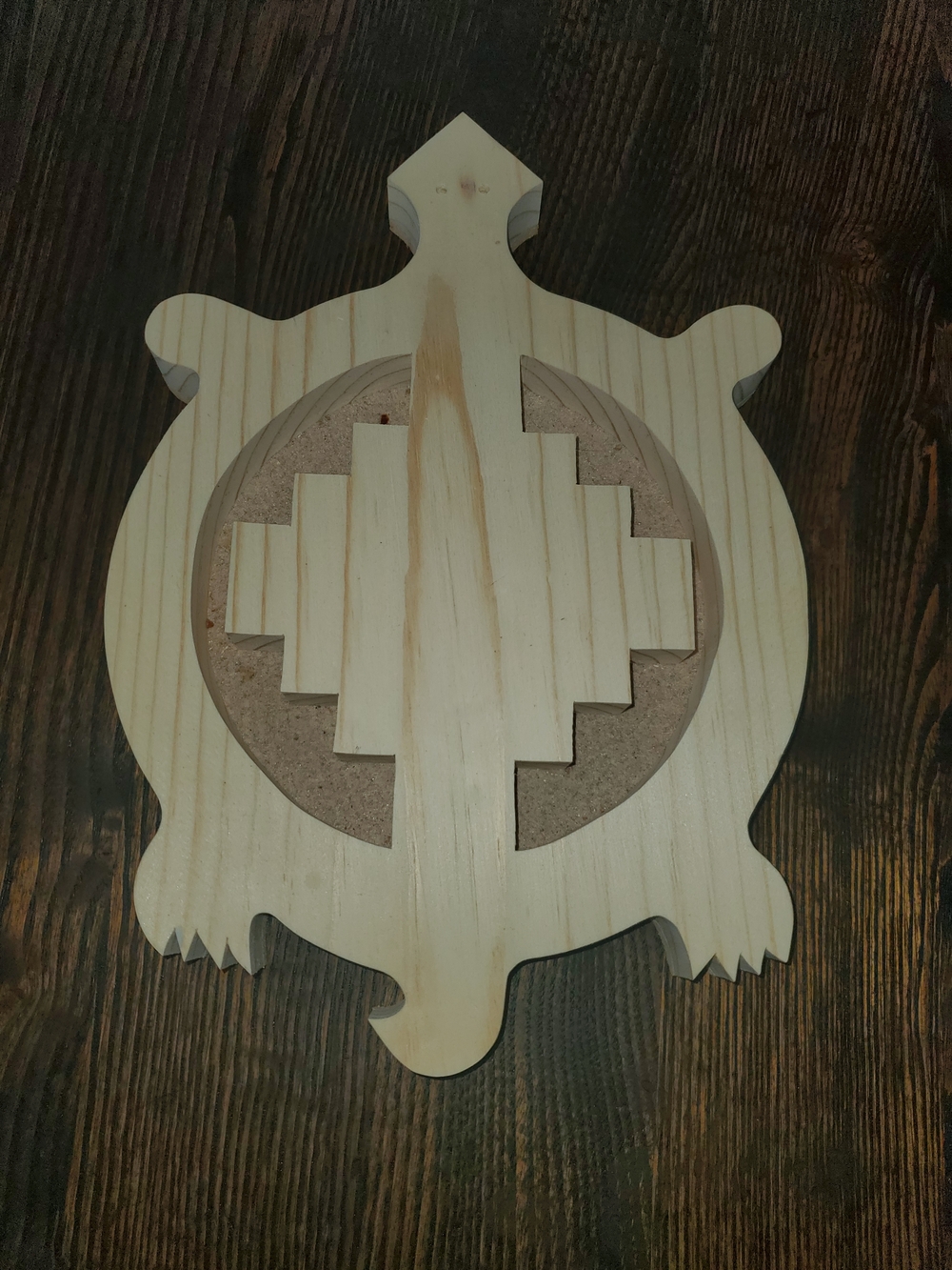 Unbranded Natural Wood Turtle Trivet - Light Pine